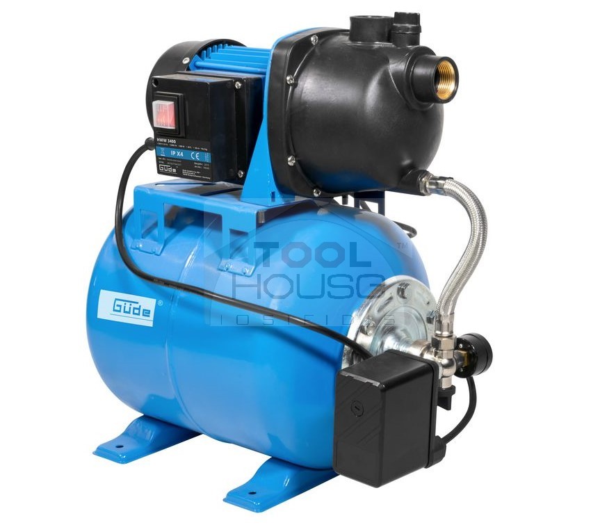GUEDE HWW 3400 - Πιεστικό συγκρότημα, με δοχείο διαστολής 19lt, 800W - 94646