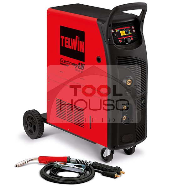 TELWIN ELECTROMIG 430 WAVE SYNERGIC Ηλεκτροκόλληση Inverter σύρματος MIG- MAG/FLUX/BRAZING,TIG DC-Lift, 400A, Τριφασική