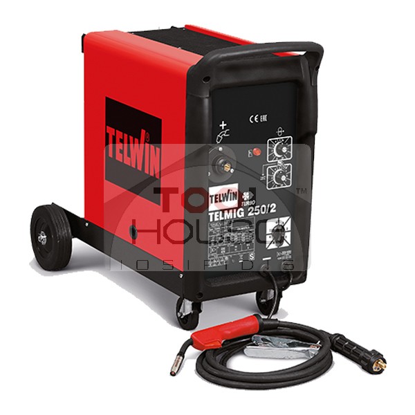 TELWIN TELMIG 250/2 TURBO Ηλεκτροκόλληση σύρματος με αέριο MIG-MAG , Βαρέως Τύπου, 260A, Τριφασική