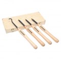 HOLZMANN MASCHINEN H4TLGS Σετ σκαρπέλων ξυλοτορνου με εναλλάξιμες μύτες καρβιδίου, 4τεμ, σε ξύλινη θήκη