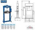 MULTI 80415 Υδραυλική πρέσσα χειρός ικανότητος 30 tn βαρ τύπου